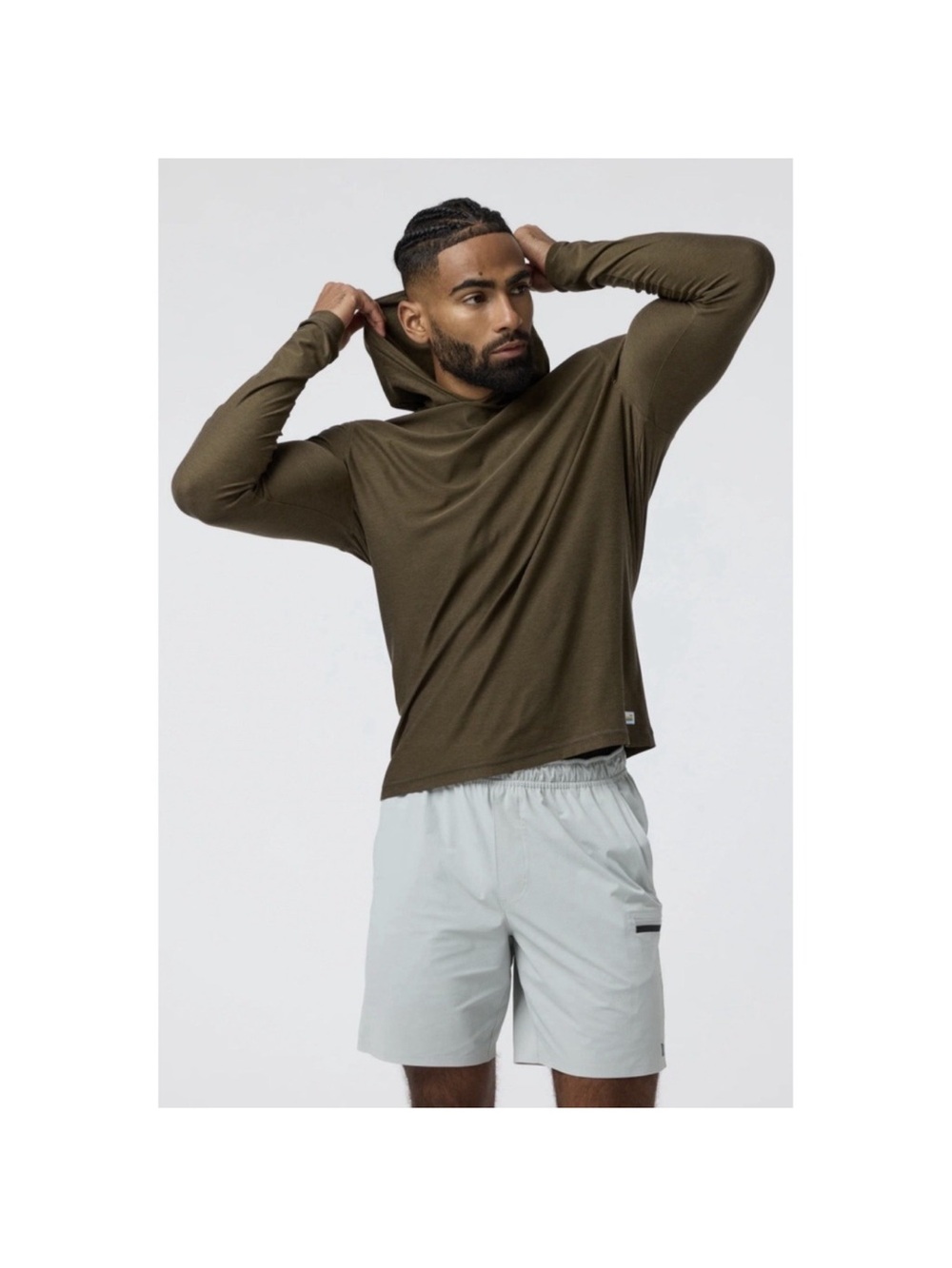 Vuori Men’s Strato Tech Hoodie - Moss Green Heather size small